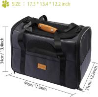 Portador de Gato para Perros, Bolsa transpired para mascotas, portador de viaje con Correa de hombro ajustable, portador de gato con colon tazón (17,3x12,2x13,4 pulgadas) - details 2