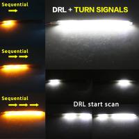 Lámpara De Señal De Espejo Retrovisor Para Coche 1/2pc Luz De Movimiento Y Encendido DRL Conversión De Guía De Volante Luz De Escaneo - details 4