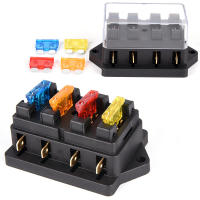 Bloque De Fusibles Estándar ATO De 4 Maneras Para Coche 12V/24V+4 Soporte De Caja De Fusibles Plástico Para Automóviles Y Camiones - details 10