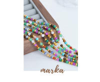 Nuevo Sentido de alto nivel de estil étnico Bohemio Piedra natural Colores combinados pulsera hecha a mano de cuentas Mujer Cien con accesorios - details 2
