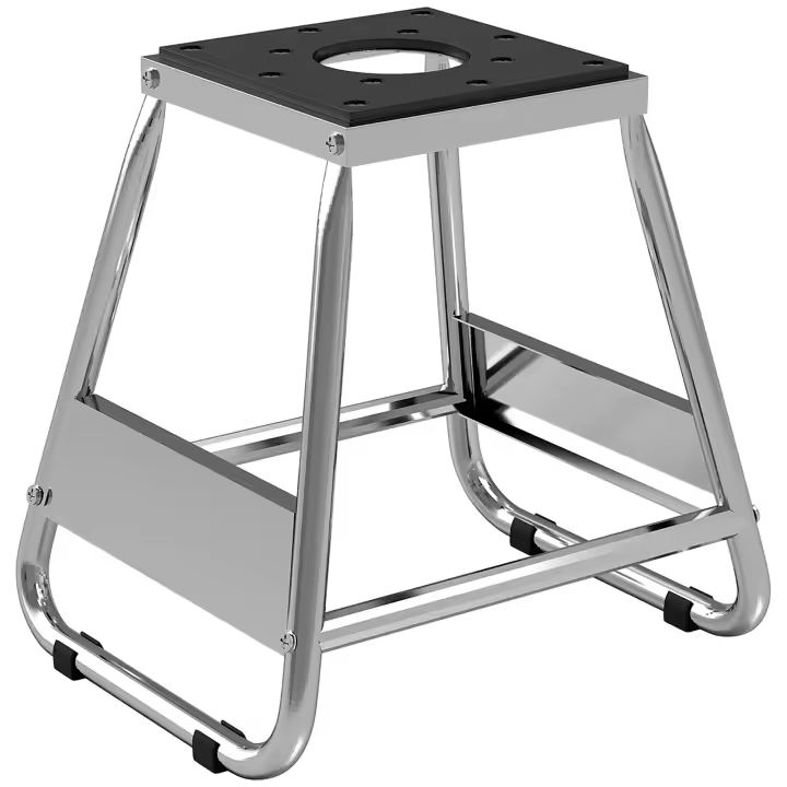 HOMCOM Elevador para Motocicleta Caballete Tipo Soporte Elevador de Motocross Enduro Desmontable de Acero Carga 500 kg con Plataforma de Goma Antideslizante y Ofricio para Reparación y Estacionamiento - 1
