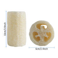 Pack De 4 Loofahs Orgánicos Para Spa Exfoliante Natural Esponja De Limpieza Corporal Que Elimina La Piel Muerta Microfibra 4 Pulgadas - details 2