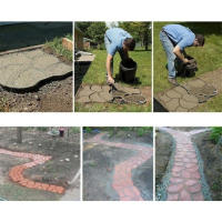 Molde De Cemento Para Paving DIY Plástico Y Concreto Piedra De Pasos Reutilizable Hacer Calle Manualmente Molde De Calle - details 10