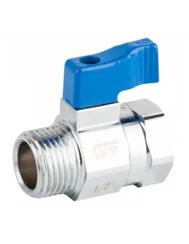 GENEBRE Llave Paso Bola Mini 1/2" M-H Azul Genebre LPBM12MA - 1