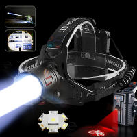 Linterna Frontal LED Ultra Potente 3500M Rechargeable Para Pesca Y Camping Lámpara Proyectora De Cabeza Con Ángulo De Haz De 60° Luz De Banda De Metal Lithium - details 0