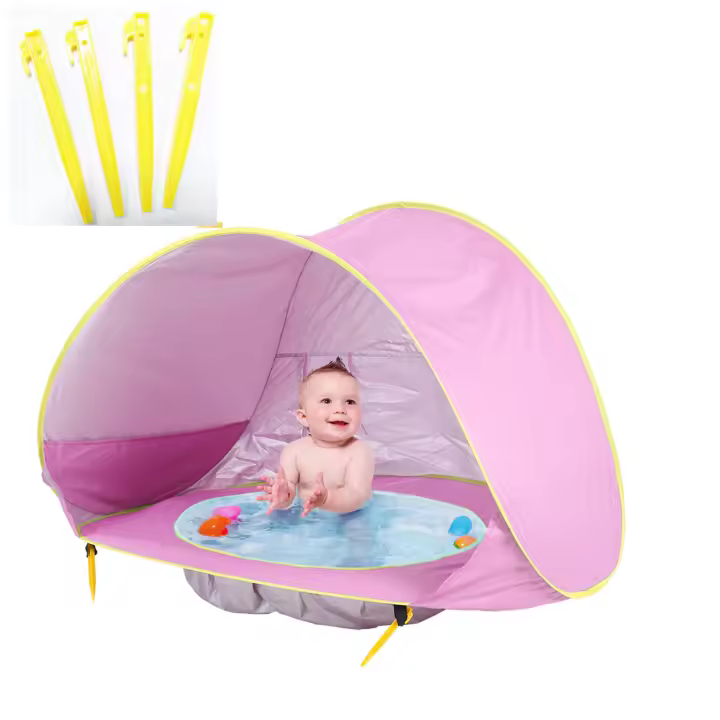 Carpa Para Bebé Para Playa Impermeable Protección Solar UV Con Piscina Para Exteriores Carpa De Sol Para Camping Infantil UPF 50+ - 1