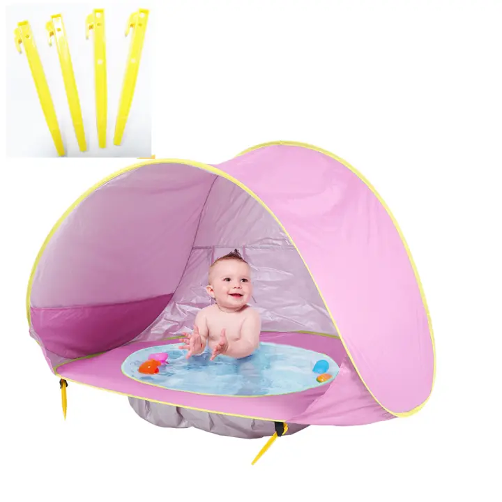 Carpa Para Bebé Para Playa Impermeable Protección Solar UV Con Piscina Para Exteriores Carpa De Sol Para Camping Infantil UPF 50+ - 1