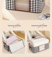 Caja De Almacenamiento Portátil De Gran Capacidad Visible Organizador De Ropa Para El Hogar Con Manijas Plegable a Prueba De Polvo Con Cierre De Cremallera - details 4