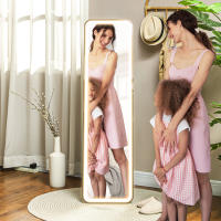 HOMCOM Espejo de Cuerpo Entero con Luz LED 150x40 cm Espejo de Pie o de Pared sin Marco con Iluminación de 3 Colores Función de Memoria y Táctil Inteligente para Salón Dormitorio Transparente - details 1