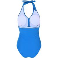 Traje de Baño de Una Pieza Mujer Control de Barriga Fruncido Bañador Halter Cuello en V Push Up Traje de baño Acolchado Monokinis - details 1