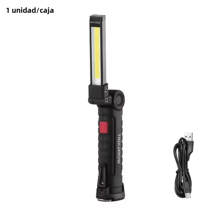 Linterna LED Recargable USB Para Camping Con Imán Y Gancho Impermeable Modo De Iluminación Adecuado Para Trabajo Nocturno - 1