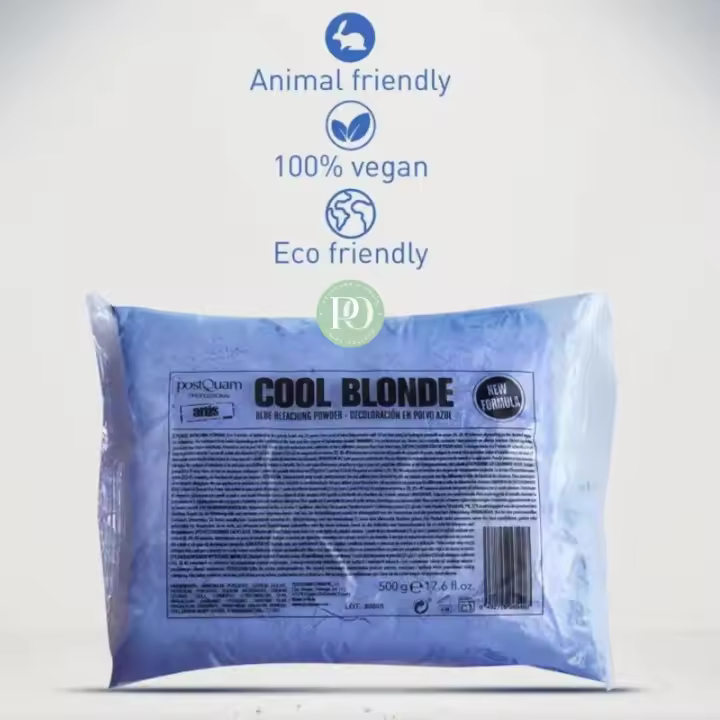 Polvo Decolorante Azul Cool Blonde 500g - Aclara hasta 9 Tonos - Decoloración Profesional para Cabello - Bajo Olor a Amoníaco - Postquam - 1
