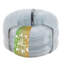 Tubo De Plástico Transparente PVC Para Jardín 5-50m 1/4'' Manguera Suave Para Riego De Jardín Acuario Y Drenaje Con Válvula De Derrame - details 0