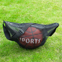 Bolsa De Hombro Ajustable Para Baloncesto En Malla Con Bolsillo Cremallera De Tela De Malla Monedero Para Deporte Unisex - details 1