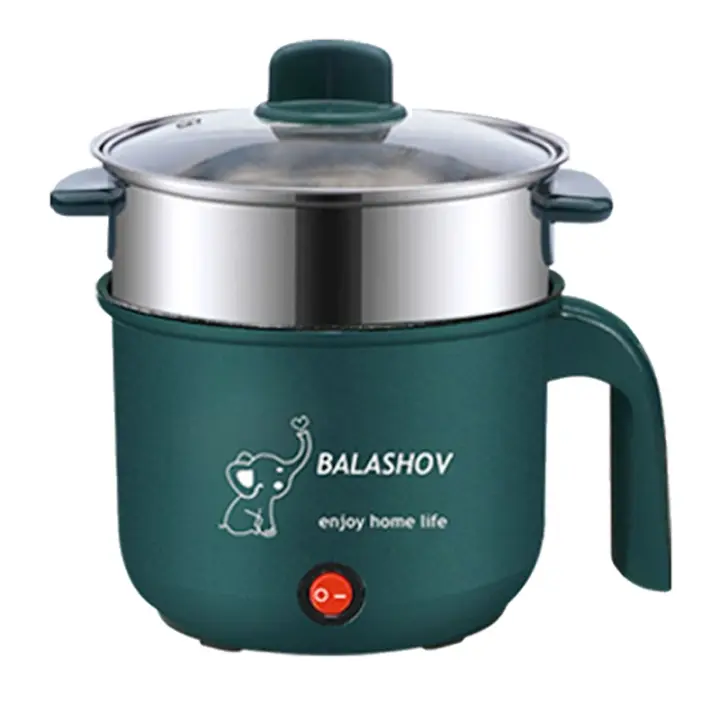 Mini olla eléctrica para 1 o 2 personas, multicocina, antiadherente, de doble capa, multifunción, vaporera, ollas para cocinar en casa - 1