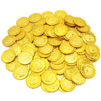 100pcs Fichas De Poker De Casino Doradas Plásticas Juego De Tesoro Español Monedas De Juego No Moneda Real Originales De China - details 0