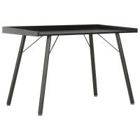 vidaXL Escritorio 90x50x79 cm en color Blanco/negro y roble/Negro y marrón y más | estructura resistente ideal para salón dormitorio o estudio - details 3