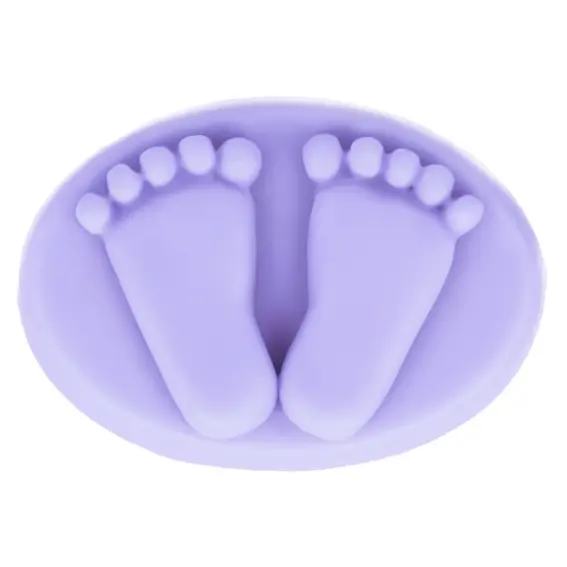 Molde Jabón para Pies en Silicona con Forma Ovalada | Crea Jabones o Cosmética Sólida | Resistente y Flexible | 7x5x2 cm | Pack de 2 - 1