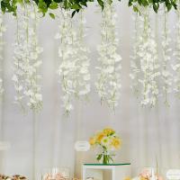 Guirnalda De Wisteria Artificial 40 Ramas 6 Pies Flores Blancas De Seda Para Arco De Boda Fiesta Jardín Hogar - details 2