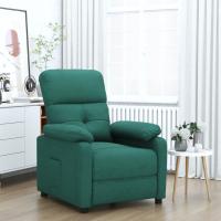 vidaXL Sillón reclinable de tela verde oscuro - details 0