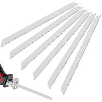 6Pcs Hojas De Sábanas Reciprocantes Para Cortar Carne De Res Con Hueso Hielo Madera Acero Inoxidable 12 Pulgadas 6TPI - details 0