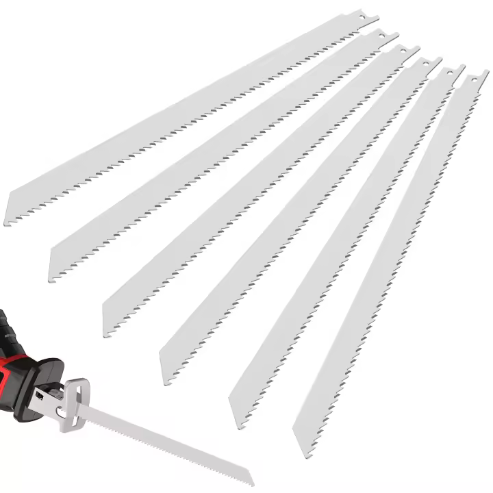 6Pcs Hojas De Sábanas Reciprocantes Para Cortar Carne De Res Con Hueso Hielo Madera Acero Inoxidable 12 Pulgadas 6TPI - 1
