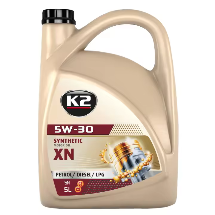 Aceite de motor K2 TEXAR 5W30 XN (5L) - Lubricante para motores de gasolina y diésel - Certificado CE - Marca K2  O1505E - 1