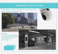 Cámara IP Icsee Smart Home 1080P 5MP HD Seguridad Auto Tracking Wireless Vigilancia Visión Nocturna WiFi Cámara Blanco - details 7