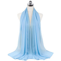 Nueva Elegante Bufanda De Mujer 2023 Modesta En Chiffón Sólido Tamaño Grande Abrazadora Para Cabeza Y Cuello Protección Solar Estilo Fashion - details 56