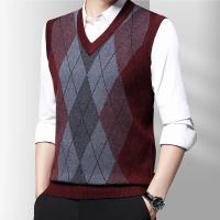 Chaleco Sin Mangas Para Hombre Estilo Casual Grueso Para Otoño E Invierno Suéter Caliente Negocios Inteligentes Tejido De Lana - details 4