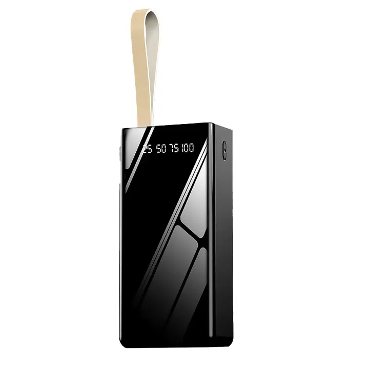 DAM. Powerbank 20.000mAh con doble salida USB, colgante de transporte y linterna. Pantalla indicadora de carga. 6,8x2,9x14,4cm - 1