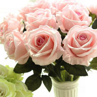 5Pcs Largarama De Flores Blancas De Seda Bellas Rosas Artificiales Para Decoración De Hogar Y Bodas Arreglo Floral Falso - details 5
