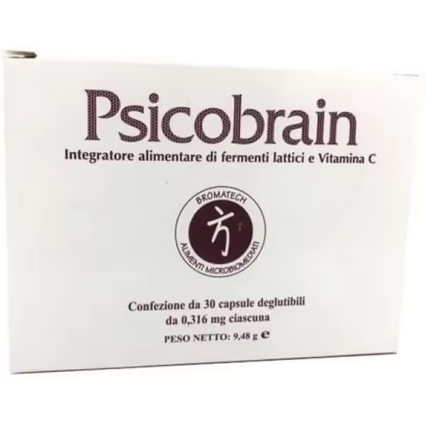 Probióticos Psicobrain 30 caps  Acción beneficiosa sobre el eje intestino-cerebro Bromatech - 1