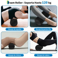 Foam Roller Kit 7-en-1, Kit de Rodillo Masaje Muscular con Rodillos de Espuma 38.5 cm, Roller Stick, Bolas Masaje y Spiky Ball, Kit de Rulo de Estiramiento para Relajación Muscular - details 4