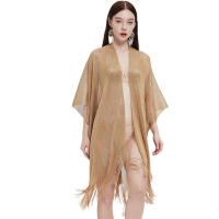 Chal Corto De Hombros En Oro Brillante Para Mujer Adecuado Para Bodas Y Vestidos Formales Material Poliéster Proveniente De Zhejiang China - details 2