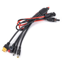 Conector De Panel Solar 4-en-1 Hembra XT60 a Cable Divisor DC5521 7909 Adaptador De Poder DC 12AWG Línea De Extensión - details 5
