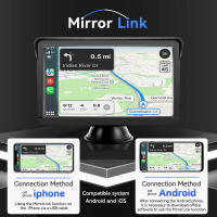 Ahoudy Reproductor Multimedia De Coche 7 Pulgadas MP5 Con Wireless Carplay Android Auto Bluetooth AUX Soporte Para TF USB Type-C - details 1