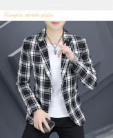 Chaleco a Cuadros Para Hombre Corte Ajustado Estilo Casual Business Moda Elegante Chaqueta De Alta Calidad Para Ocasiones Formales - details 13