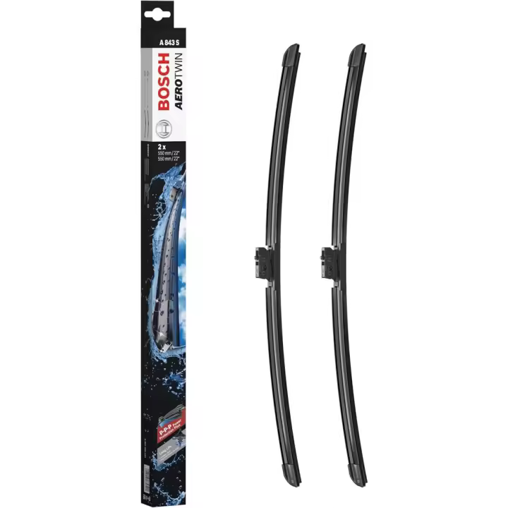 Escobillas Limpiaparabrisas Bosch Aerotwin A843S 550mm/550mm - 1