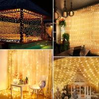 Luces LED De Cortina 3 Metros Con Control Remoto USB Guirnalda De Navidad Para Decoración De Hogar Y Dormitorio - details 6