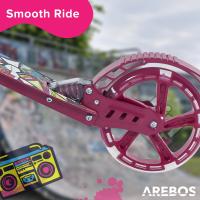 AREBOS Patinete con Ruedas de Goma con LED - Suspensión Delantera - Soporte para Botella y Timbre - details 25
