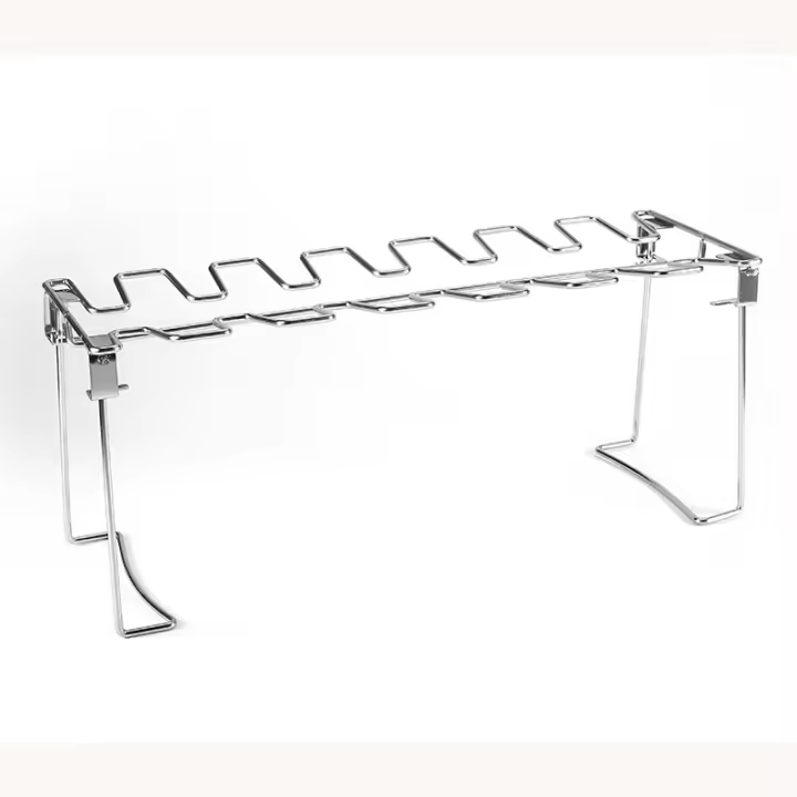 Rack De Asado Para Carne Y Pollo 14 Slots Soporte De Acero Inoxidable Para Piernas Y Alitas De Pollo Estilo Barbacoa Y Horno - 1