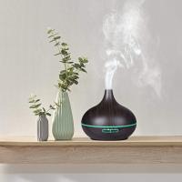 Humidificador ultrasónico colorido de grano de madera para el hogar, oficina, dormitorio, aceite esencial, difusor de aroma de madera, difusor de cebolla grande, grano de madera oscura - details 0