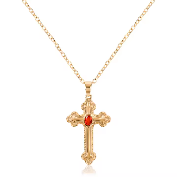 Encanto Collar con colgante de cruz creativo y personalidad de moda para mujer. - 1