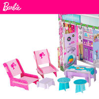 Barbie Casa de muñecas juguete, Dreamhouse, 2 plantas, estructura y muebles de cartón para montar, incluye muñeca, instrucciones de montaje, mide 79x38x70 cm, +4 años - details 5