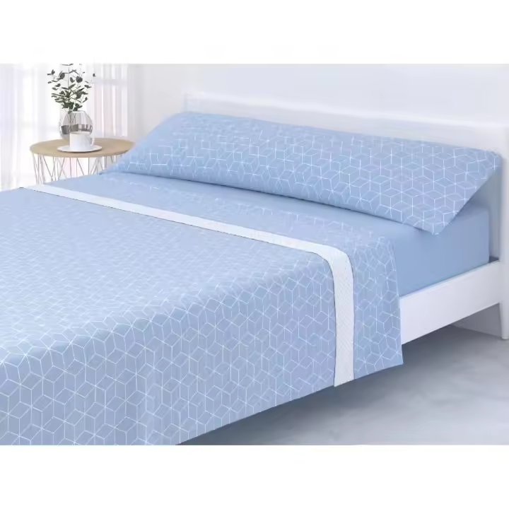 Mercatienda.es Sábanas Térmicas de Pirineo Tramos en Azul - 120g - Confort Invernal - 1