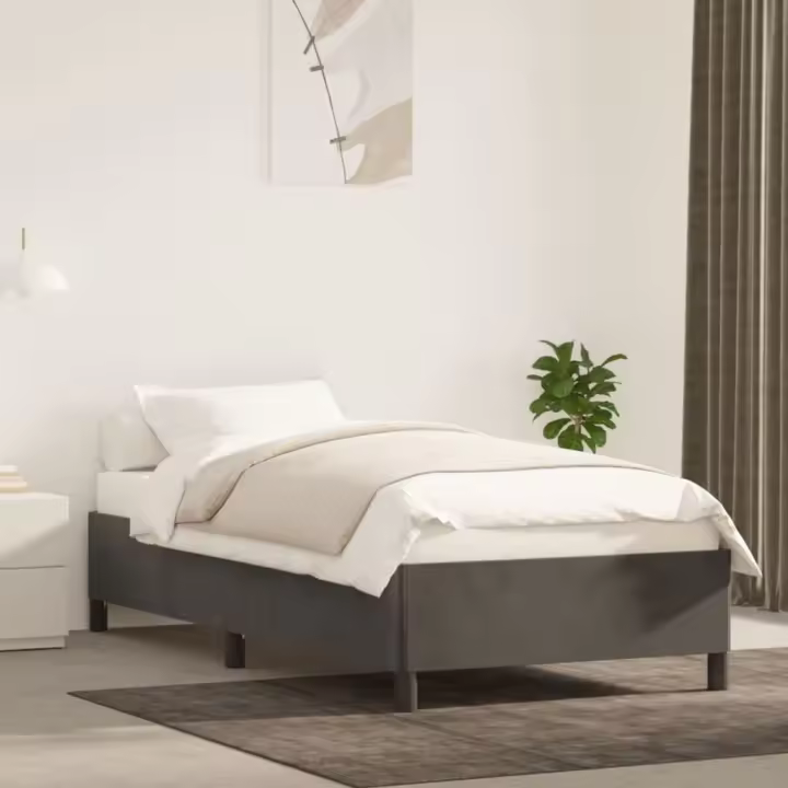 vidaXL Estructura de cama sin colchón terciopelo gris oscuro 90x190 cm - 1