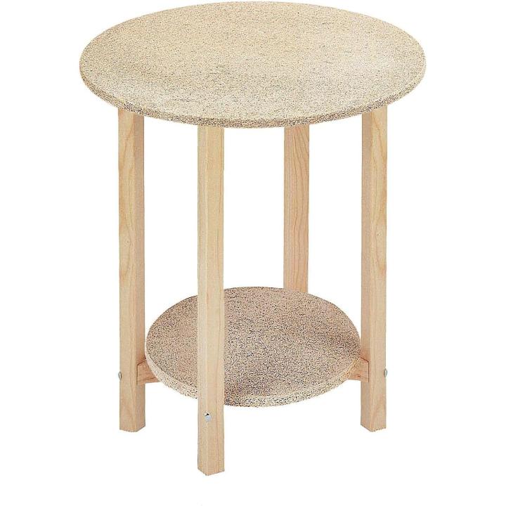 | Mesa Camilla Redonda | Madera de Pino | Tablero Aglomerado | Mesa de Salon, Cocina o Terraza | Desmontable | Ideal para Invierno y Verano | Sin Barnizar | Mesas Color Madera | 50x75cm