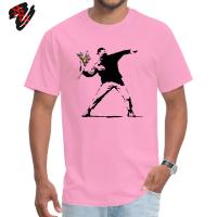 Camiseta Hombre Banksy Flower Thrower 100% Algodón Casual Estilo Rebelde Arte De Calle Talla Grande Camiseta Graphic Transpirable Ligera Secado Rápido - details 16