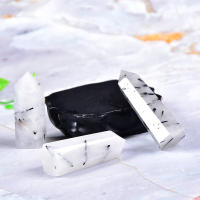 Piedra De Hechicero De Turmalina Negra Natural Cuarzo Hexagonal Prisma 50-80mm Obelisco Varita Piedra De Tratamiento Regalo DIY 1PC - details 5